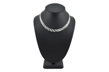 Silber Collier texturiert und glänzend ca. 41,5cm