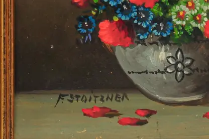 Franz Stoitzner Sommerblumenstrauß um 1920 – Bild 3