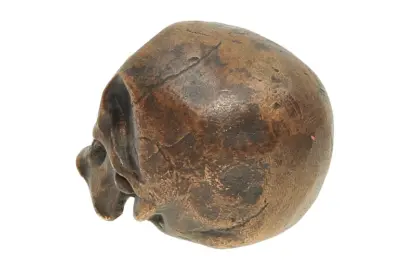 Memento Mori Totenkopf Bronze – Bild 5