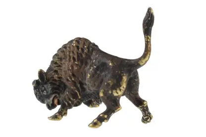 Bronzefigur Bison Büffel – Bild 4
