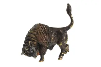 Bronzefigur Bison Büffel