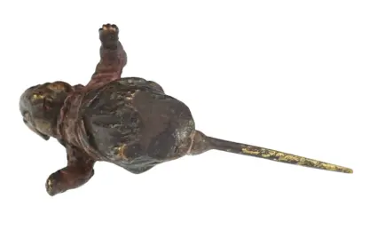 Bronzefigur kleine figürliche Ratte – Bild 5