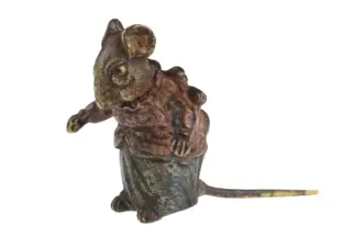 Bronzefigur kleine figürliche Ratte