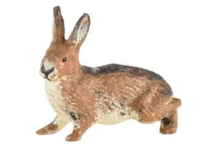 Lineol Hase gehend Massefigur