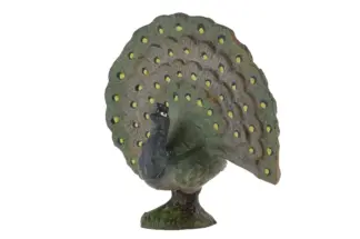 Lineol Pfau radschlagend Massefigur