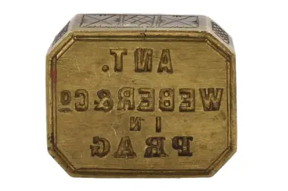 Vintage Petschaft Siegel mit Einlegearbeit Intarsien – Bild 9