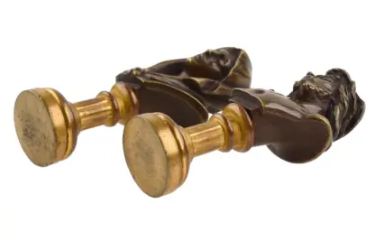 Vintage Petschaft Siegel Jesus / heilige Maria Miniatur Büsten – Bild 8