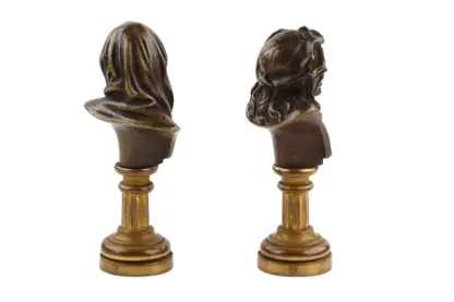 Vintage Petschaft Siegel Jesus / heilige Maria Miniatur Büsten – Bild 5