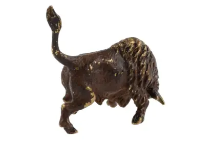 Bergmann Bronzefigur Bison Büffel – Bild 2