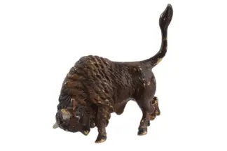 Bergmann Bronzefigur Bison Büffel