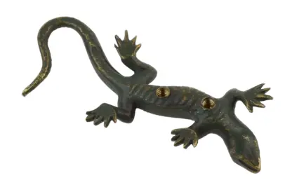 Bergmann Bronzefigur Salamander Eidechsen – Bild 3