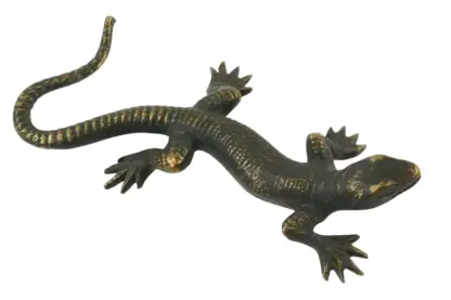 Bergmann Bronzefigur Salamander Eidechsen – Bild 2