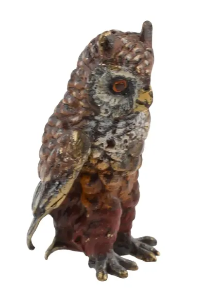 Bergmann Bronzefigur Eule stehend – Bild 2