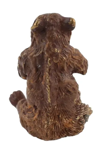 Bergmann Bronzefigur Braunbär sitzend – Bild 3