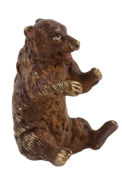 Bergmann Bronzefigur Braunbär sitzend – Bild 2