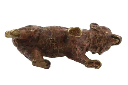 Bergmann Bronzefigur Braunbär gehend – Bild 3
