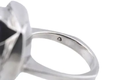 Skandinavischer Design Silberring mit Amethyst Stein – Bild 9