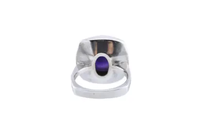 Skandinavischer Design Silberring mit Amethyst Stein – Bild 8