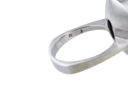 Skandinavischer Design Silberring mit Amethyst Stein – Bild 6