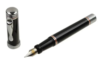 Harley Davidson Füllfeder Fountain Pen schwarz mit Chromclip – Bild 4
