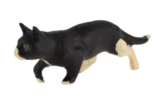 Lineol Massefigur Katze gehen schwarz