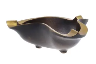Richard Rohac brutalistischer Aschenbecher aus Bronze