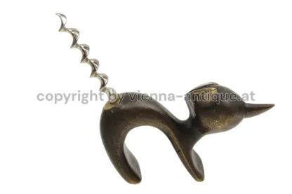 Herta Baller Bronzefigur Katze als Korkenzieher Made in Austria – Bild 3