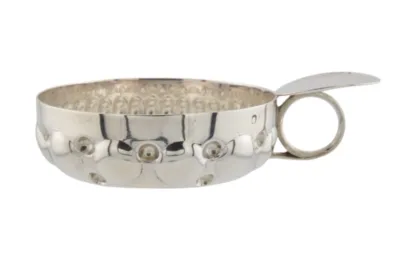 Jugendstil Silberne Sommelier Schale Tastevin – Bild 7