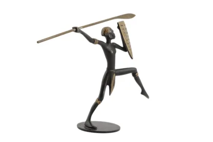 Richard Rohac Bronzefigur afrikanischer Krieger Made in Austria – Bild 3