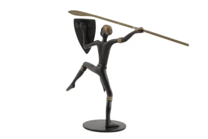 Richard Rohac Bronzefigur afrikanischer Krieger Made in Austria – Bild 4