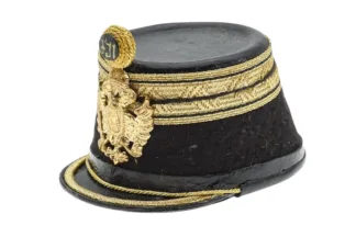 Tschako eines k.u.k Offizier der Infanterie, Miniaturhelm