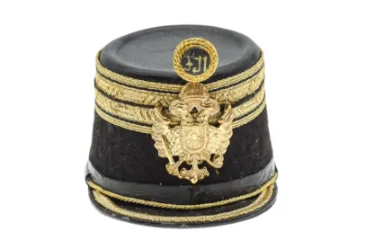 Tschako eines k.u.k Offizier der Infanterie, Miniaturhelm – Bild 2