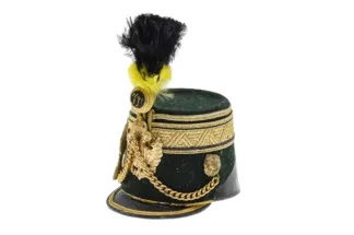 Tschako für einen Offizier des k.u.k. Husareregiments Miniaturhelm