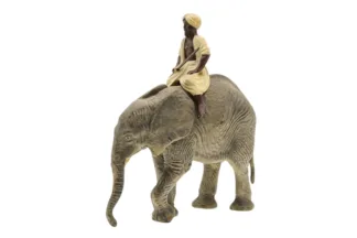 Lineol Mahout auf Elefant reitend