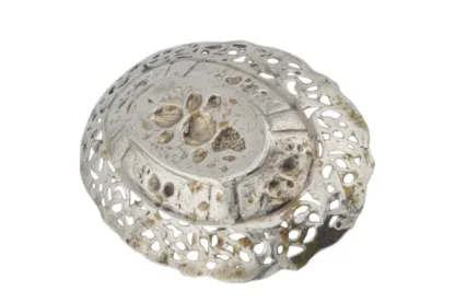 Silber Schälchen mit kunstvoller Obst Prägung – Bild 6
