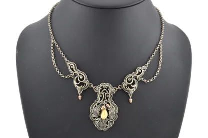 Silber Trachten Collier mit Grandel