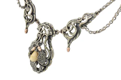 Silber Trachten Collier mit Grandel – Bild 4