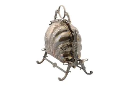 Versilberte Keksdose Kekswärmer in Muschelform – Bild 2