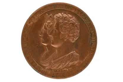 Medaille Königreich Schweden Hochzeit Oskar und Josephina