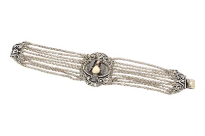 Silber Trachten Armband mit Grandel – Bild 2