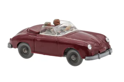 Wiking Porsche 356 Cabrio weinrot – Bild 2