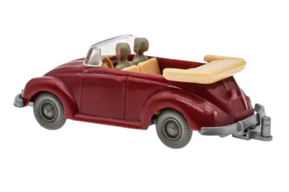 Wiking VW Käfer Cabrio weinrot Typ2 verglast – Bild 4