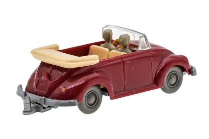 Wiking VW Käfer Cabrio weinrot Typ2 verglast – Bild 3