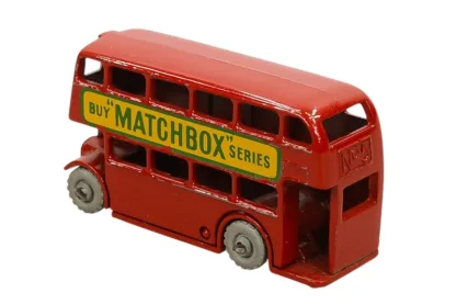Matchbox by Lesney No. 5 London Bus Buy Matchbox Series Grey Metal Wheels – Bild 4