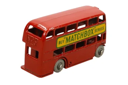 Matchbox by Lesney No. 5 London Bus Buy Matchbox Series Grey Metal Wheels – Bild 3