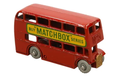 Matchbox by Lesney No. 5 London Bus Buy Matchbox Series Grey Metal Wheels – Bild 2