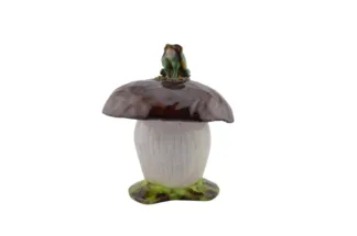 Ausgefallener Krug Steinpilz mit Frosch