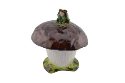 Ausgefallener Krug Steinpilz mit Frosch – Bild 5