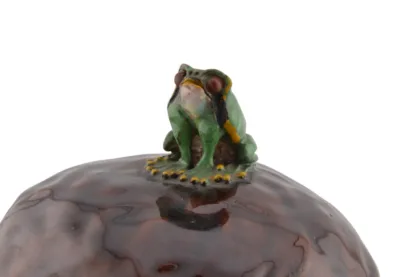 Ausgefallener Krug Steinpilz mit Frosch – Bild 6