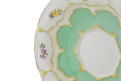 Seltenes 3-teiliges Meissen Set Kaffeetasse Untertassen Dessertteller – Bild 6